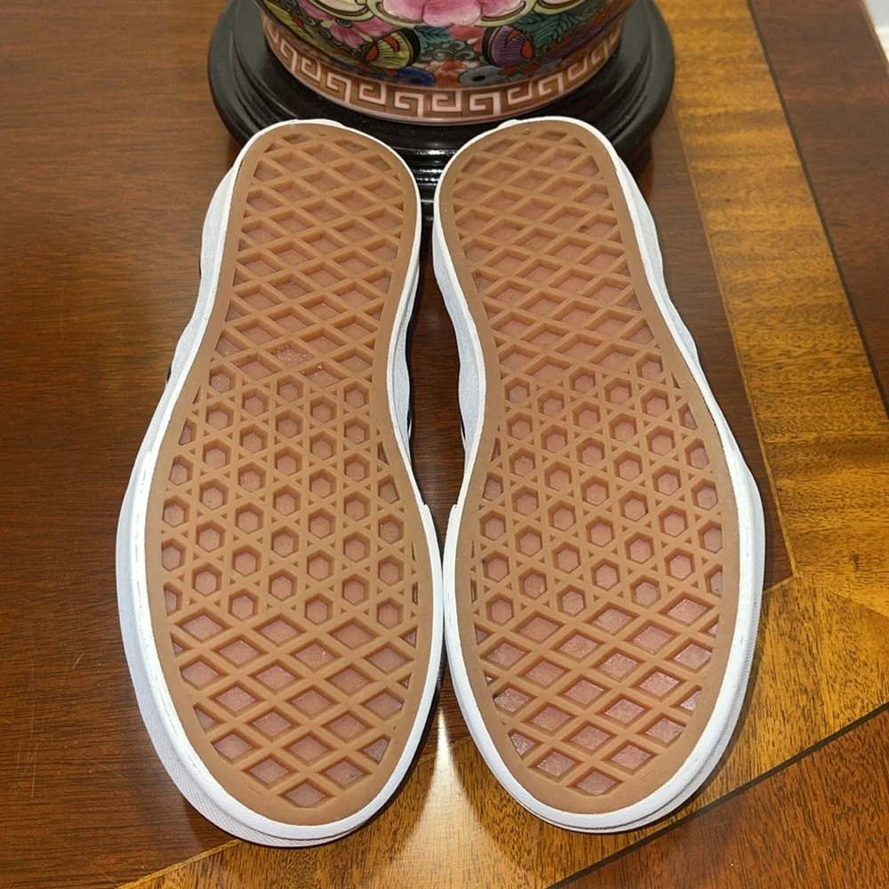 VANS Dino Diner Dinosaur Space Print Canvas Slip Ons Kids Sz. 13.5 - GUC! - Picture 6 of 6